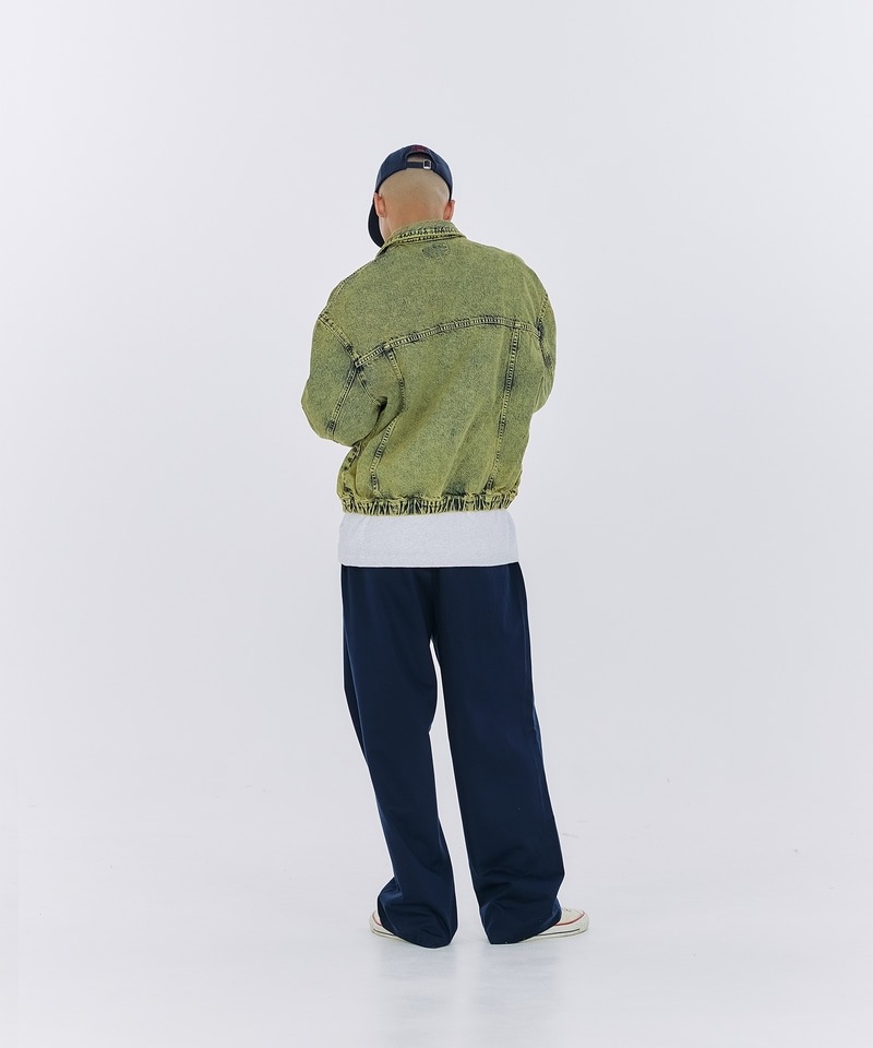 【AECA WHITE】 PIGMENT DYED DENIM JACKET : INDIGO YELLOW