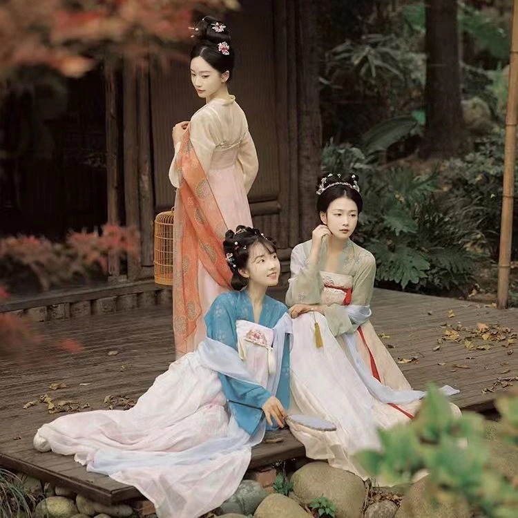 ストレートカラーカーディガン胸丈スカート唐風漢服女性夏仲良し衣装 セットアップ ストレートカラーカーディガン胸丈スカート唐風漢服女性夏仲良し衣装 セットアップ