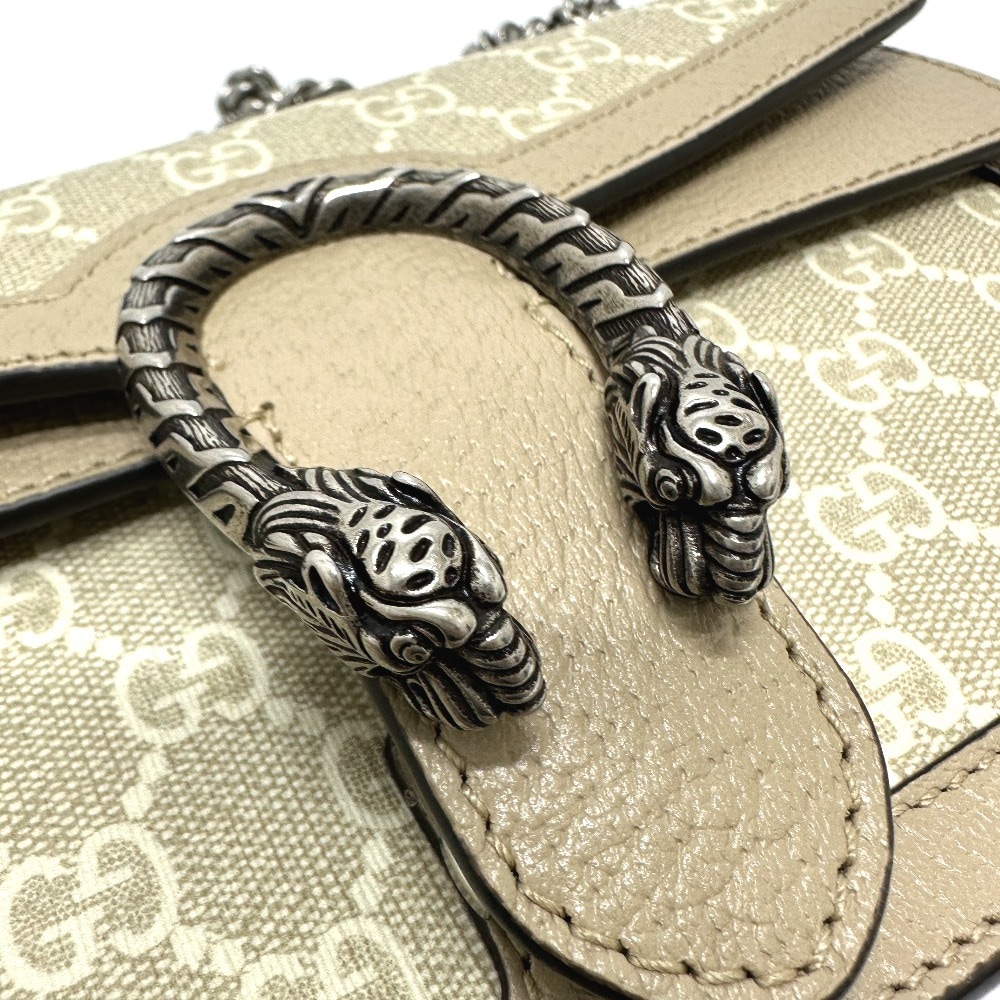 ショルダーバッグ 499623 GG ディオニュソス チェーン カバン GGスプリームキャンバス ベージュ ショルダーバッグ 499623 GG ディオニュソス チェーン カバン GGスプリームキャンバス ベージュ