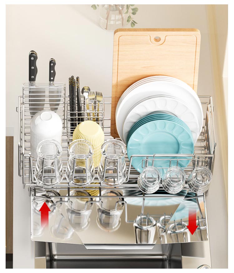 水切りラック スライド式 水切りかご シンクサイド ステンレス 水切りバスケット 箸置き付き 包丁立て 斜めトレー コップ立て 水切りラック スライド式 水切りかご シンクサイド ステンレス 水切りバスケット 箸置き付き 包丁立て 斜めトレー コップ立て