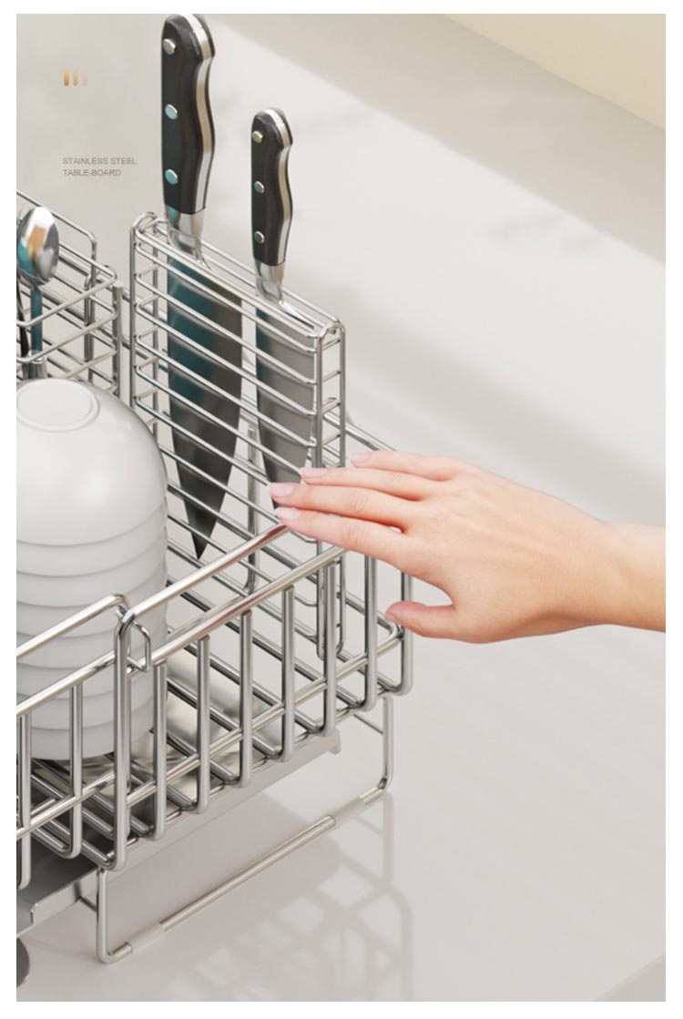 水切りラック スライド式 水切りかご シンクサイド ステンレス 水切りバスケット 箸置き付き 包丁立て 斜めトレー コップ立て 水切りラック スライド式 水切りかご シンクサイド ステンレス 水切りバスケット 箸置き付き 包丁立て 斜めトレー コップ立て