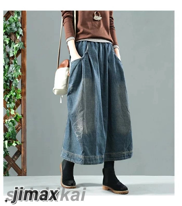 デニムスカート ロング 冬 ボトムス 秋冬 スカート ロングスカート レディース デニム ロング スカート ウエストゴム 大人 ボトムス カジュアル おしゃれ 体型カバー ミモレ丈 ユーズド加工 無地 デニムスカート ロング 冬 ボトムス 秋冬 スカート ロングスカート レディース デニム ロング スカート ウエストゴム 大人 ボトムス カジュアル おしゃれ 体型カバー ミモレ丈 ユーズド加工 無地