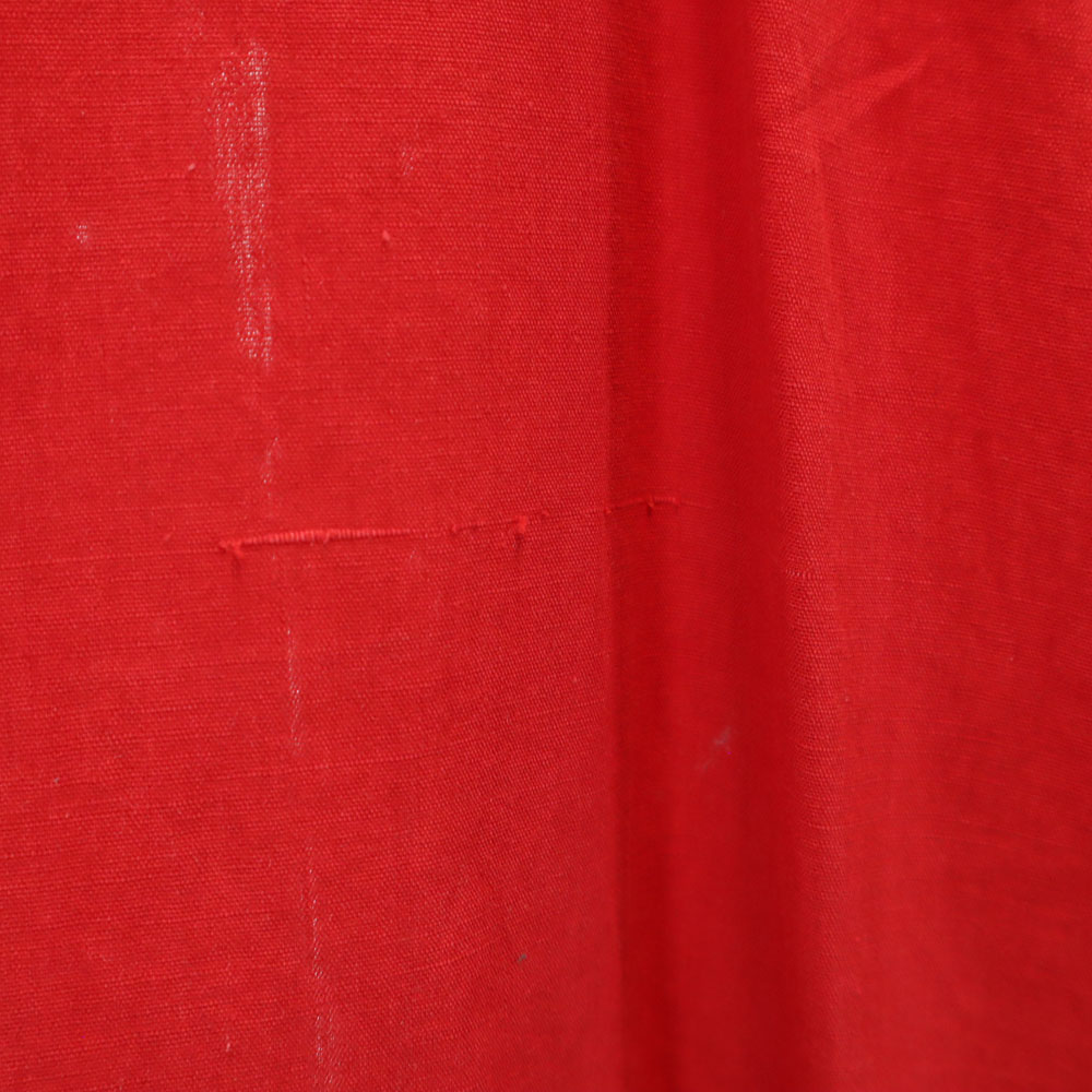 JUBI LEE 40s 50s スマイルポケット ヴィンテージ 長袖 プルオーバー ウエスタンシャツ レッド レースアップ メンズ