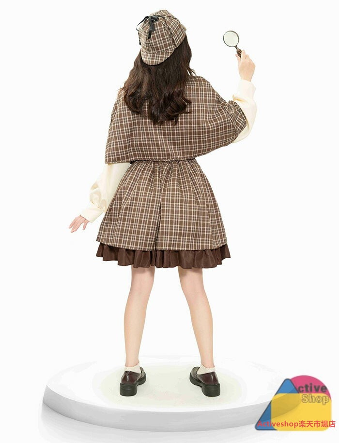 【15%OFFクーポン8/5日まで】楽天3位 ハロウィン コスチューム 仮装 探偵服 4点セット 子供 キッズ 女の子 大人 探偵 親子ペア 面白い 姉妹お揃いコーデ コスプレ衣装 Cosplay パ