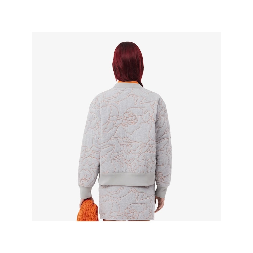 LACOSTE 女性用フラワーパターンリバーシブルパッド入りスウェットシャツ SF2686-54N 2KQ Q2NSF2686-54N2KQ LACOSTE 女性用フラワーパターンリバーシブルパッド入りスウェットシャツ SF2686-54N 2KQ Q2NSF2686-54N2KQ