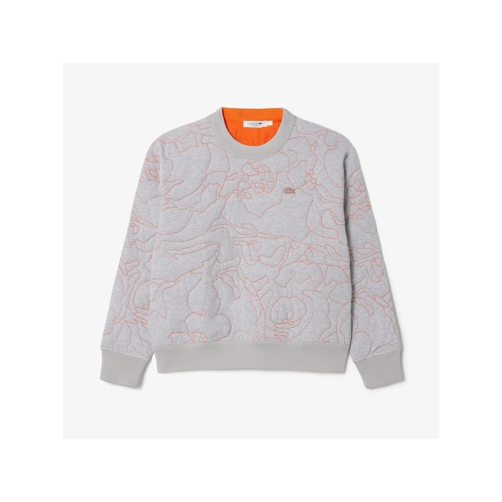 LACOSTE 女性用フラワーパターンリバーシブルパッド入りスウェットシャツ SF2686-54N 2KQ Q2NSF2686-54N2KQ LACOSTE 女性用フラワーパターンリバーシブルパッド入りスウェットシャツ SF2686-54N 2KQ Q2NSF2686-54N2KQ