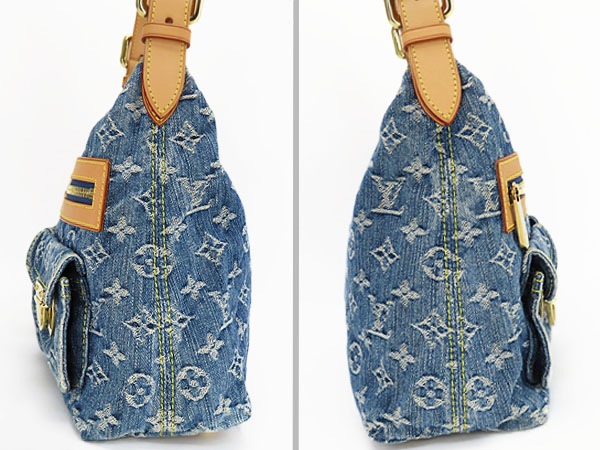超美品ルイヴィトンモノグラムデニムバギーPMショルダーバッグハンドバッグロングショルダーストラップ付レザーM95049 超美品ルイヴィトンモノグラムデニムバギーPMショルダーバッグハンドバッグロングショルダーストラップ付レザーM95049