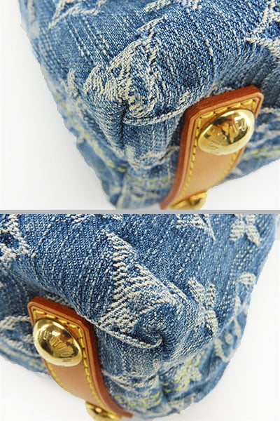 超美品ルイヴィトンモノグラムデニムバギーPMショルダーバッグハンドバッグロングショルダーストラップ付レザーM95049 超美品ルイヴィトンモノグラムデニムバギーPMショルダーバッグハンドバッグロングショルダーストラップ付レザーM95049