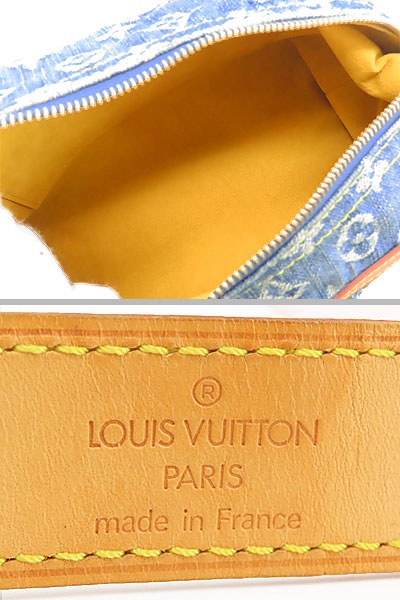 超美品ルイヴィトンモノグラムデニムバギーPMショルダーバッグハンドバッグロングショルダーストラップ付レザーM95049 超美品ルイヴィトンモノグラムデニムバギーPMショルダーバッグハンドバッグロングショルダーストラップ付レザーM95049