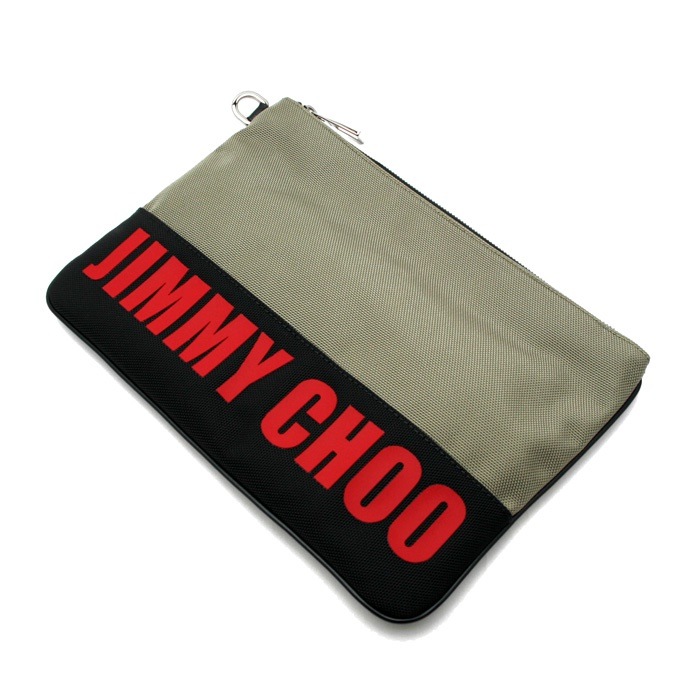 JIMMY CHOO メンズ クラッチバッグ DEREK/S JCO 194 CLAY/BLACK 【公式