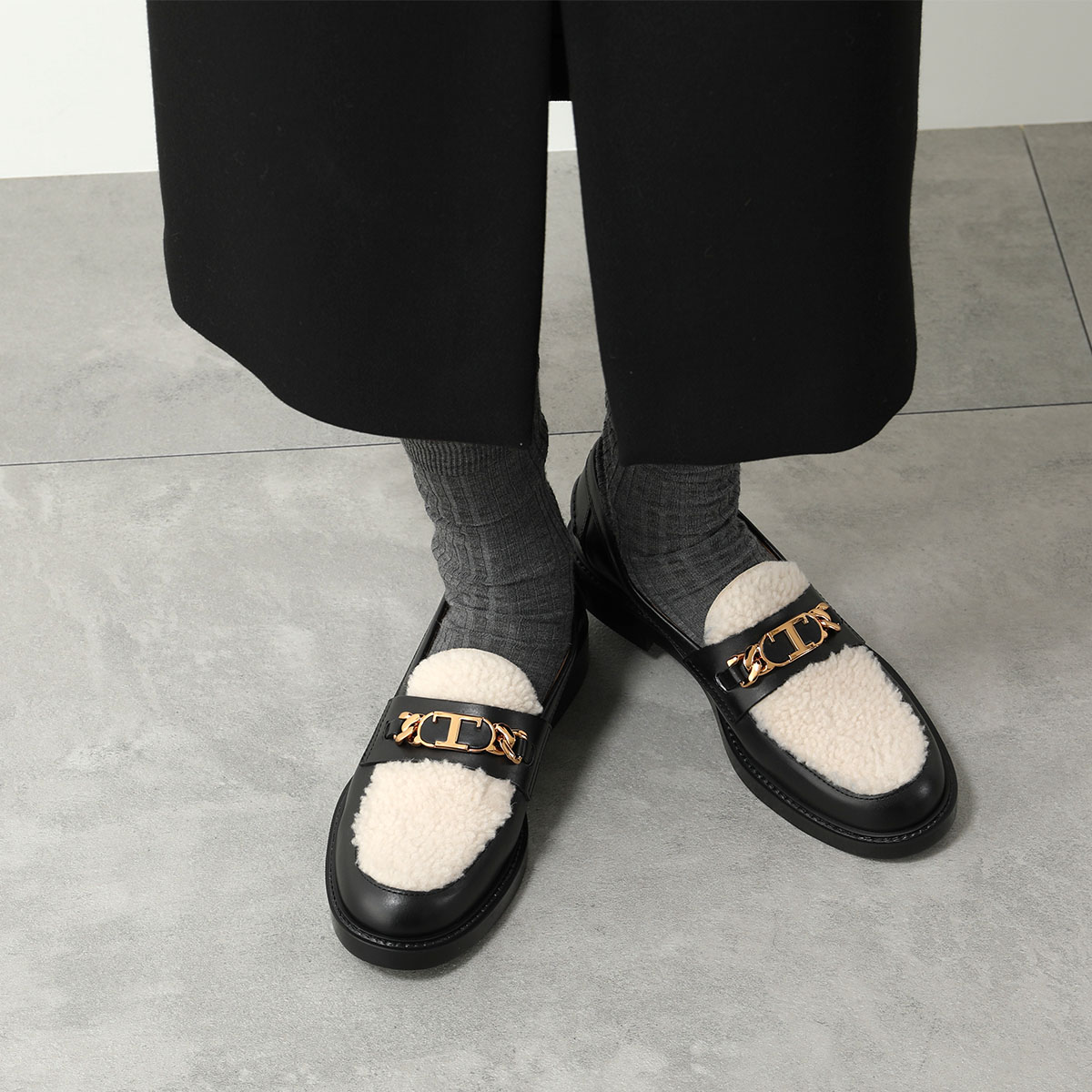 TODS トッズ ローファー T TIMELESS Tタイムレス XXW59C0HN3099A レディース ボア ムートン レザー シューズ 靴 1193/NE