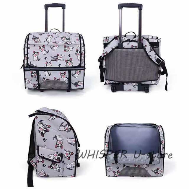 ペットキャリー キャリーカート リュック 2way キャリーバッグ 折り畳み 犬用 猫用 小型犬 ペット用品 迷彩柄 リュックサック キャスター