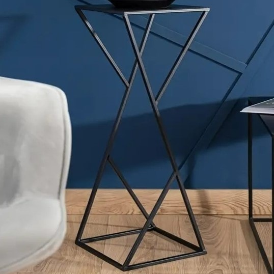 プラントスタンド 幾何学的 金属製 2カラー展開 ゴールド ブラック ラグジュアリー モダン お洒落 シンプル 観葉植物 グリーン 4-7