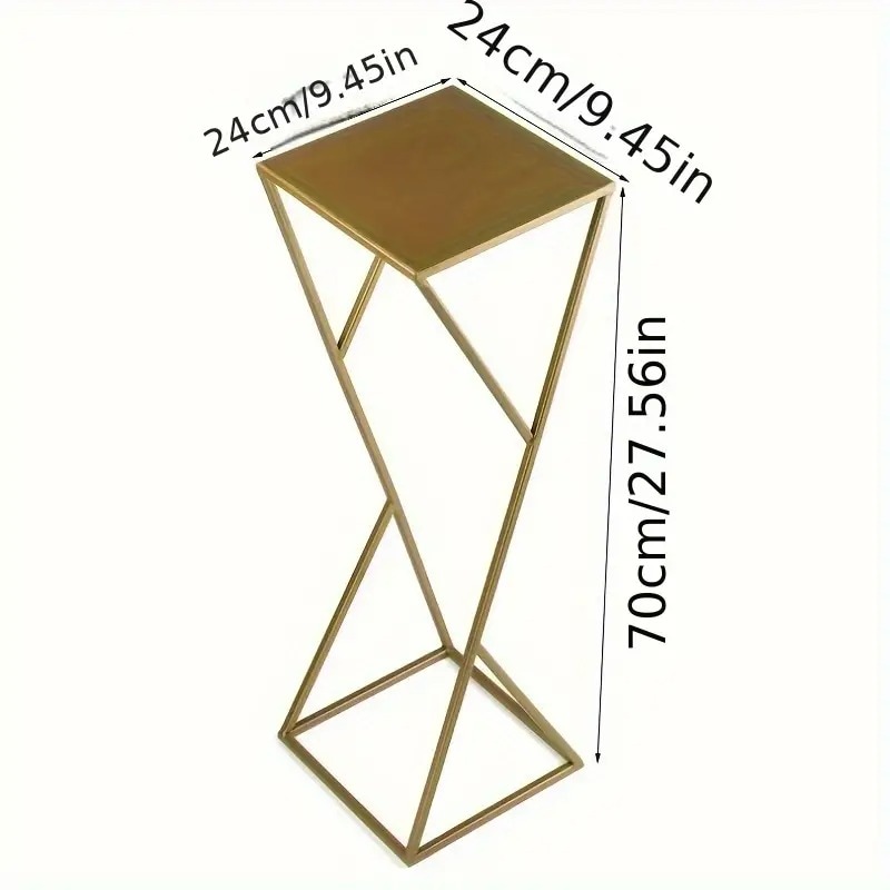 プラントスタンド 幾何学的 金属製 2カラー展開 ゴールド ブラック ラグジュアリー モダン お洒落 シンプル 観葉植物 グリーン 4-7