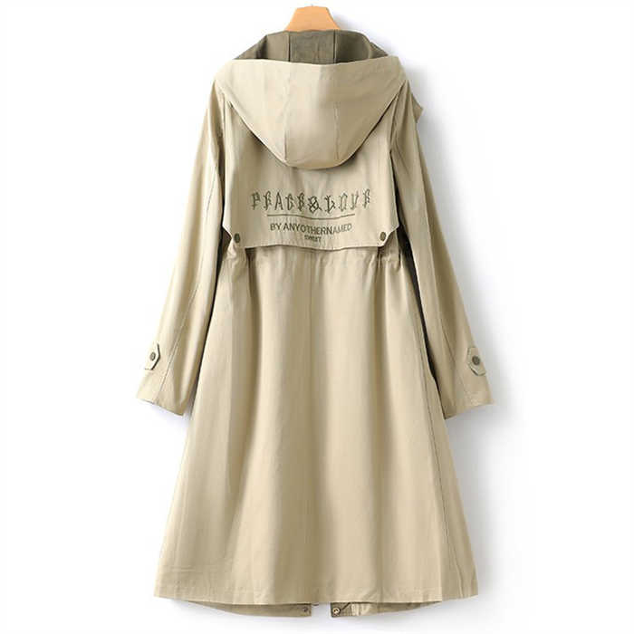 スプリングコート フード付き レディース トレンチ コート ロング 春物 春服 ロング丈 春トレンチ コート アウター マウンテンコート 大きいサイズ カジュアル 大人 体型カバー 刺繍 春 秋 ママ スプリングコート フード付き レディース トレンチ コート ロング 春物 春服 ロング丈 春トレンチ コート アウター マウンテンコート 大きいサイズ カジュアル 大人 体型カバー 刺繍 春 秋 ママ