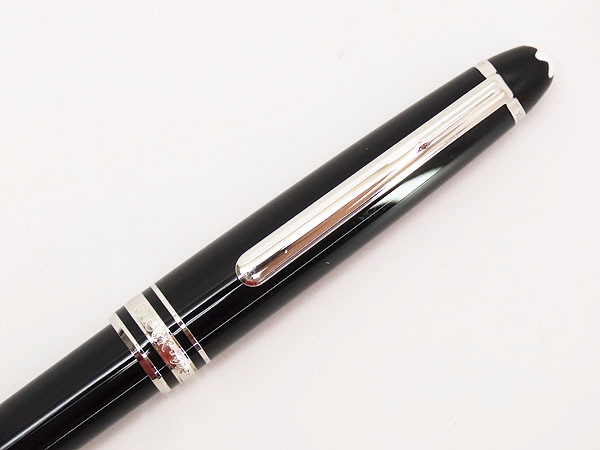 美品モンブランマイスターシュテュックプラチナラインクラシックローラーボールペンP163ブラックシルバー金具1324452865