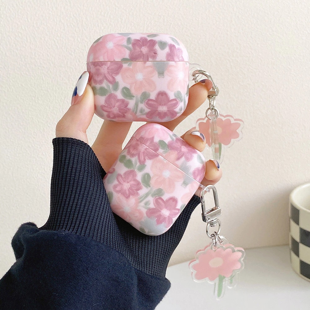 油絵の花キーホルダーairpodsため1 2 3ケースマットairpodsプロ2ワイヤレスイヤホンの 油絵の花キーホルダーairpodsため1 2 3ケースマットairpodsプロ2ワイヤレスイヤホンの
