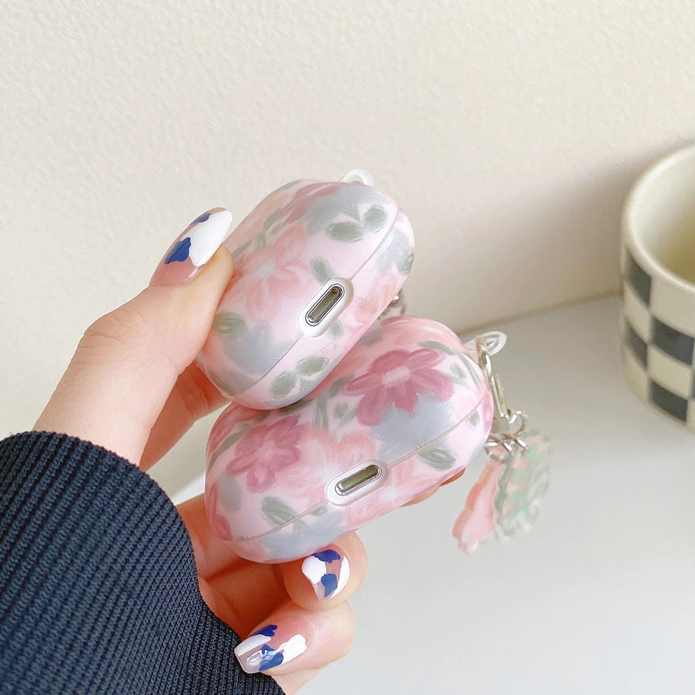 油絵の花キーホルダーairpodsため1 2 3ケースマットairpodsプロ2ワイヤレスイヤホンの 油絵の花キーホルダーairpodsため1 2 3ケースマットairpodsプロ2ワイヤレスイヤホンの