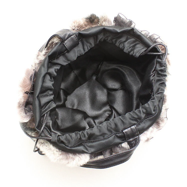 レッキスラビット シフォン ファー ハンドバッグ レディース ギフト プレゼント