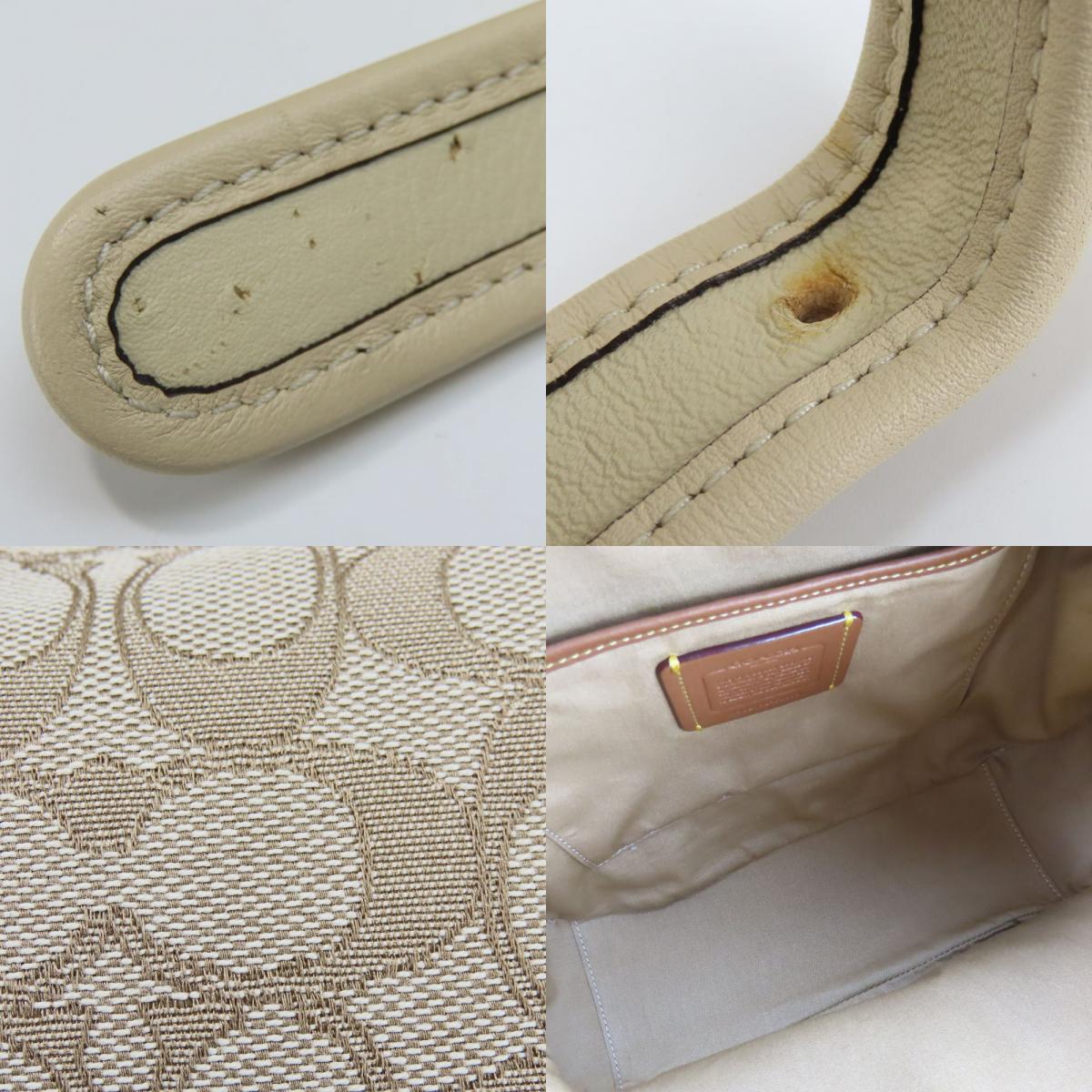 中古 ショルダーバッグ ソフト タビー ホーボー C6659 シグネチャー レザー キャンバス アイボリー ベージュ ゴールド金具 2WAY 斜め掛け 肩掛け カジュアル 普段使い レディース 女性 中古 ショルダーバッグ ソフト タビー ホーボー C6659 シグネチャー レザー キャンバス アイボリー ベージュ ゴールド金具 2WAY 斜め掛け 肩掛け カジュアル 普段使い レディース 女性