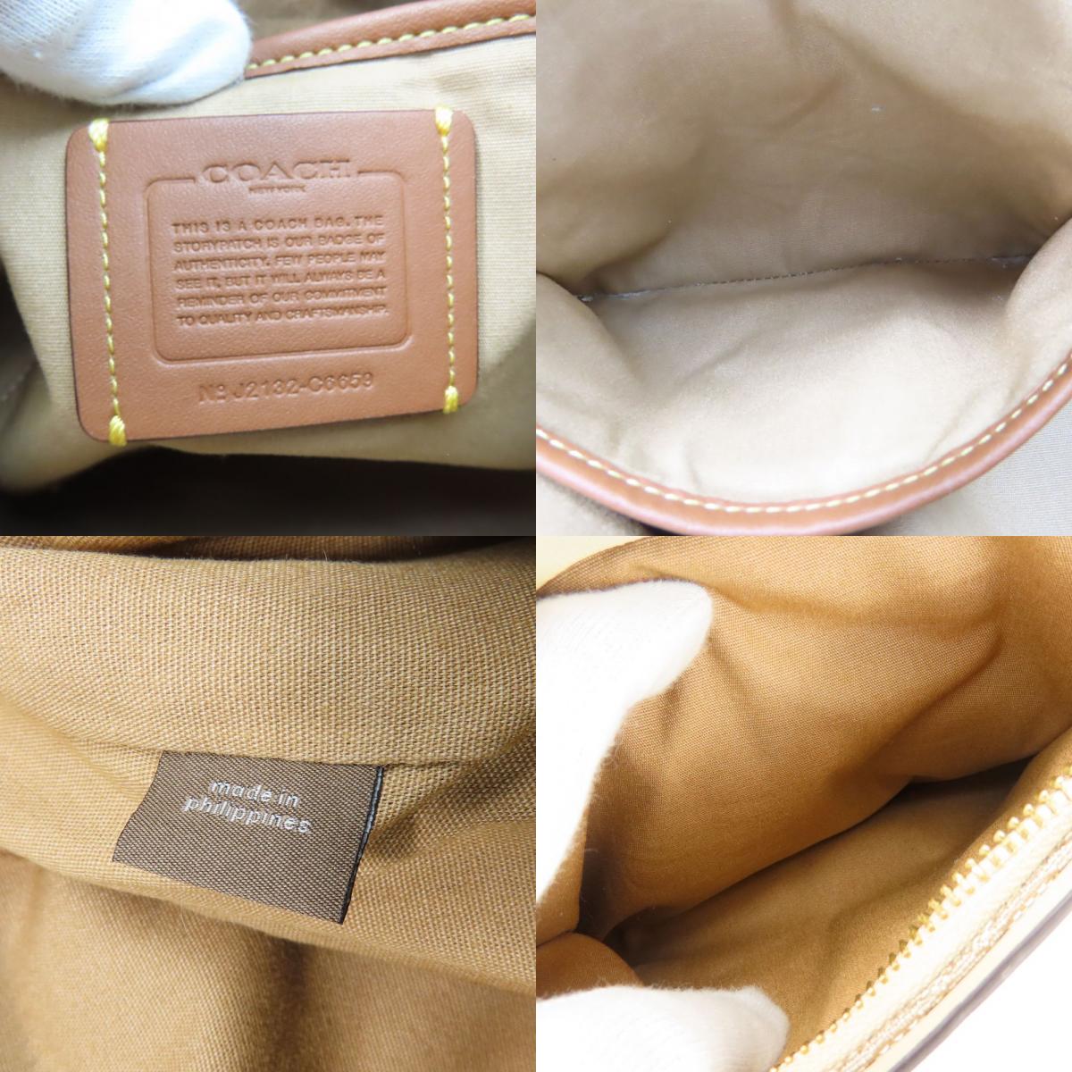 中古 ショルダーバッグ ソフト タビー ホーボー C6659 シグネチャー レザー キャンバス アイボリー ベージュ ゴールド金具 2WAY 斜め掛け 肩掛け カジュアル 普段使い レディース 女性 中古 ショルダーバッグ ソフト タビー ホーボー C6659 シグネチャー レザー キャンバス アイボリー ベージュ ゴールド金具 2WAY 斜め掛け 肩掛け カジュアル 普段使い レディース 女性