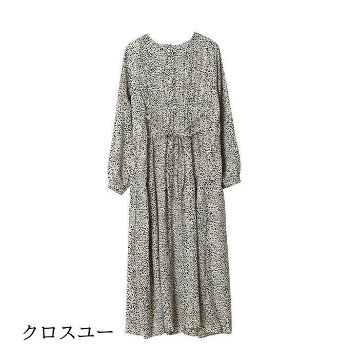 ロングワンピース ワンピース レディース 長袖 花柄 膝丈 大きいサイズ 春夏 春 30代 40代 通勤 コーデ