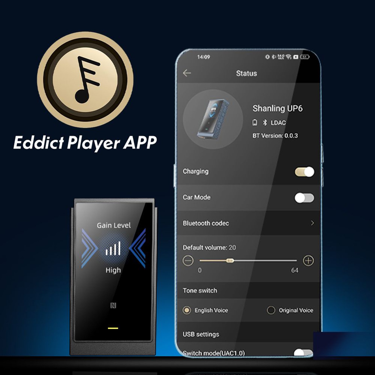 シャンリン UP6-GRY マルチファンクションBluetooth DAC/AMP（グレー） UP6GRY