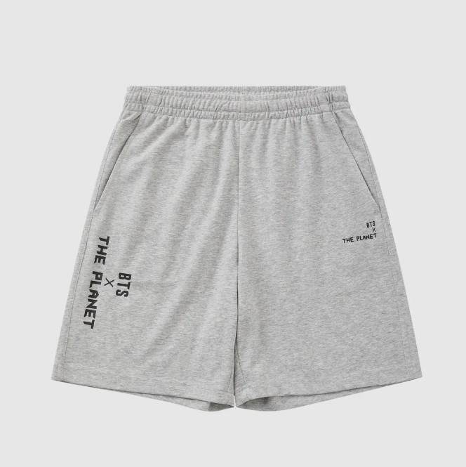 【公式】[IKALOOK] BTS X THE PLANET Elastic Shorts 2 Color BTSザプラネット バンディングショーツ（2色：グレー・ブラック）