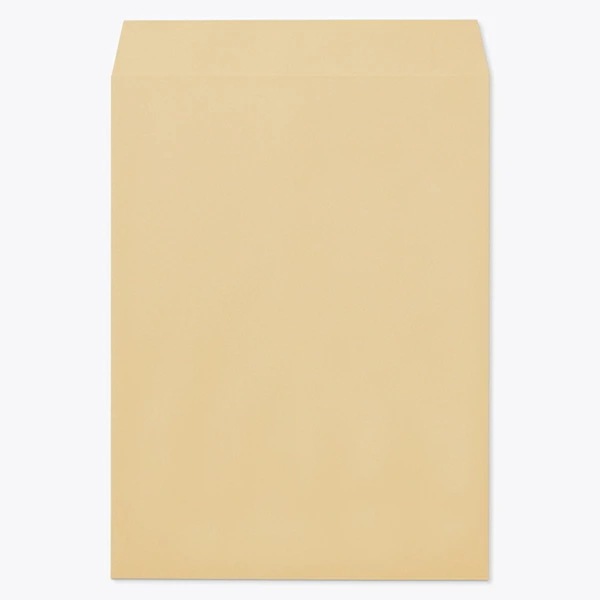 [ケース販売] 山櫻 封筒 角0 中貼 クラフトCoC 紙厚100g 郵便枠ナシ 500枚 / B4用 茶封筒 無地 郵便番号枠なし 00522004-0500