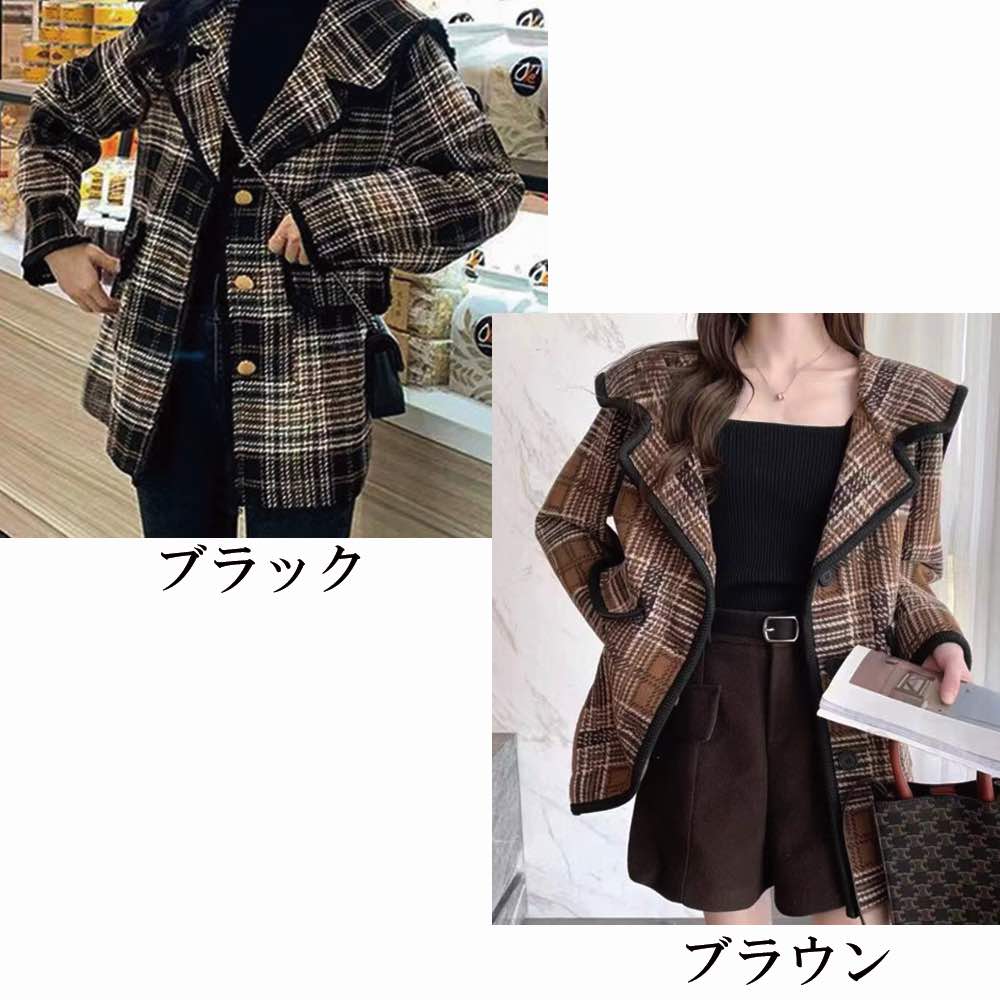チェスターコート レディース ビッグカラーチェックジャケット キャメル トレンチコート 細身 ロング ステンカラーコート ショート丈 コート 着こなし 秋 ロングコート 軽い 暖かい 人気 大きいサイ