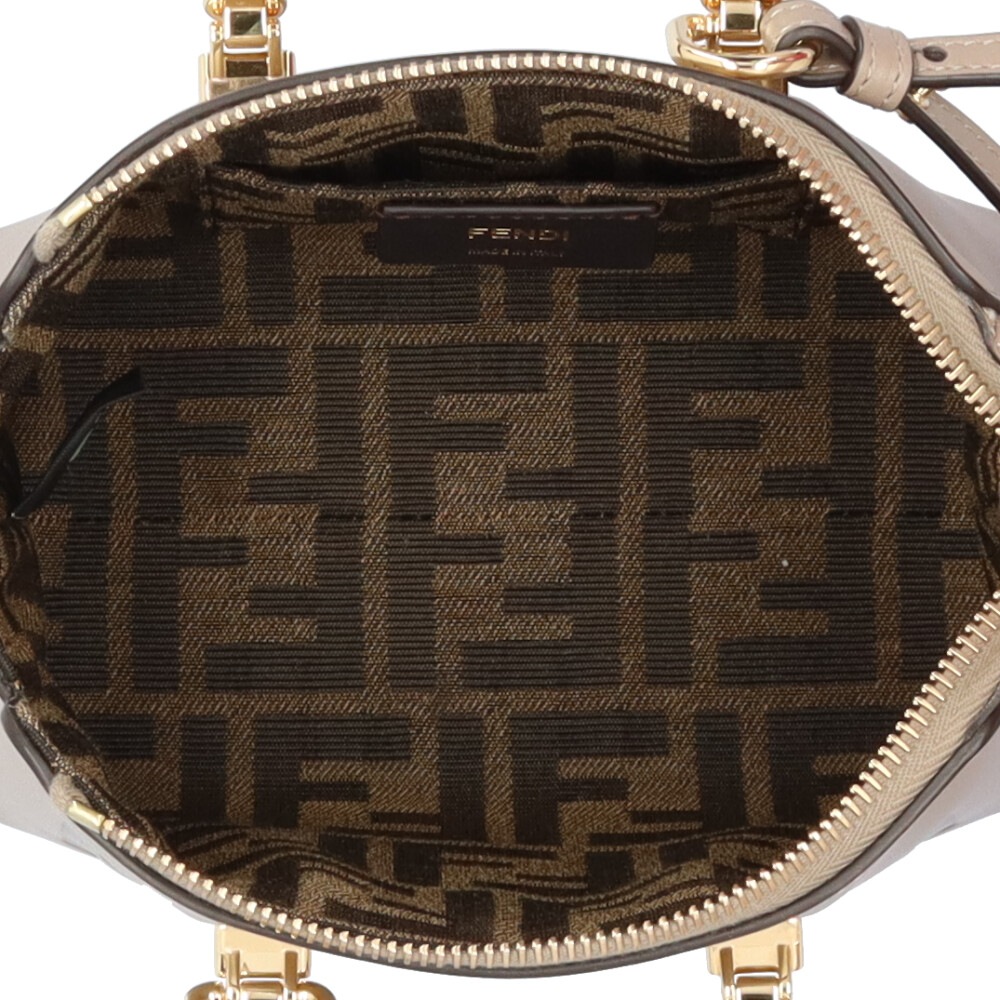 フェンディ バイザウェイ　ミニ ショルダーバッグ レザー 8BS067 ブラウン FENDI 中古 美品