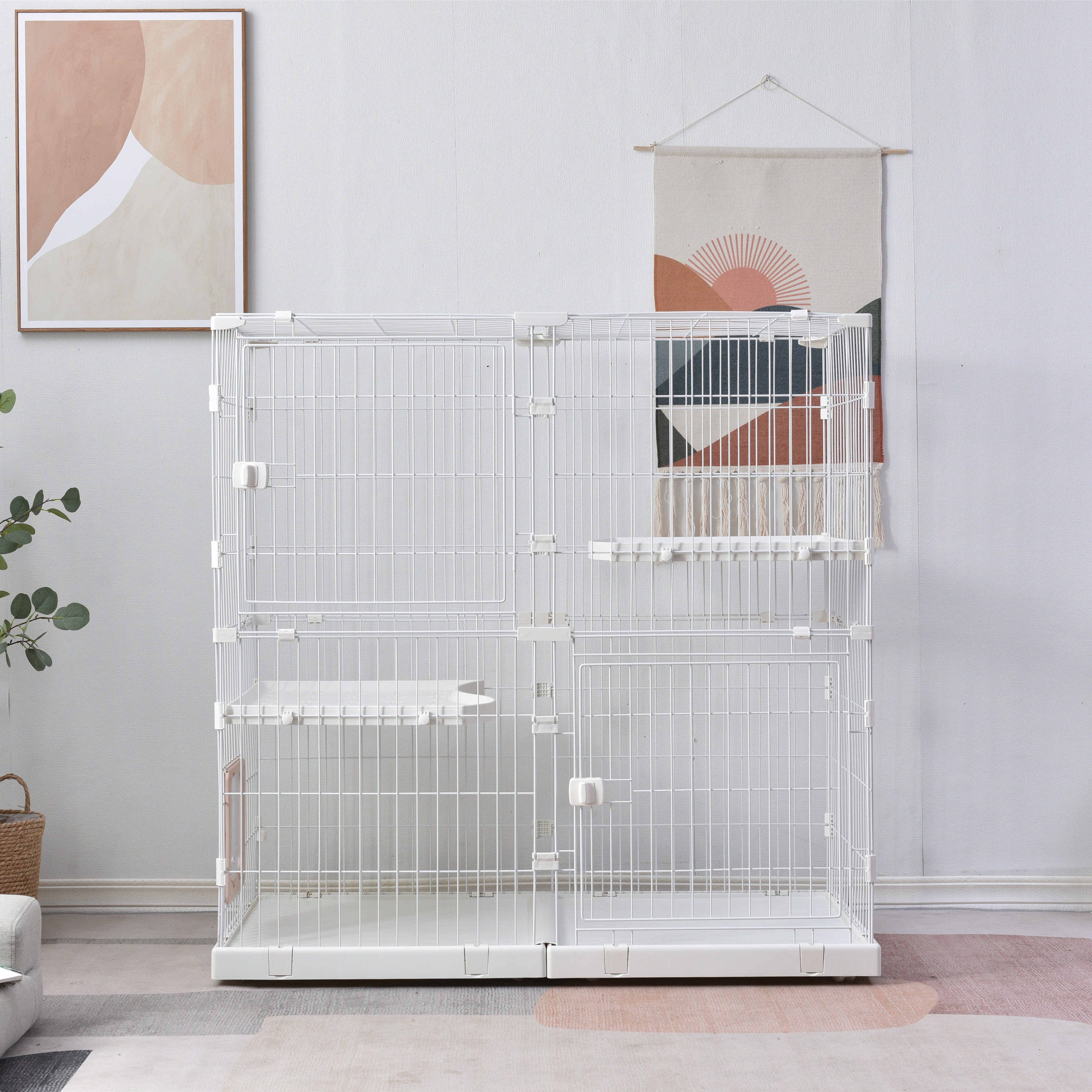 【大好評!最安値挑戦!】猫 ケージ キャットケージ 2段 幅広設計 自由組み合わせ 猫ドア付き ハンモック付き 大型 猫ゲージ 高級感 おしゃれ キャットハウス ネコ ハウス 多段 留守番 保護 脱走 【大好評!最安値挑戦!】猫 ケージ キャットケージ 2段 幅広設計 自由組み合わせ 猫ドア付き ハンモック付き 大型 猫ゲージ 高級感 おしゃれ キャットハウス ネコ ハウス 多段 留守番 保護 脱走