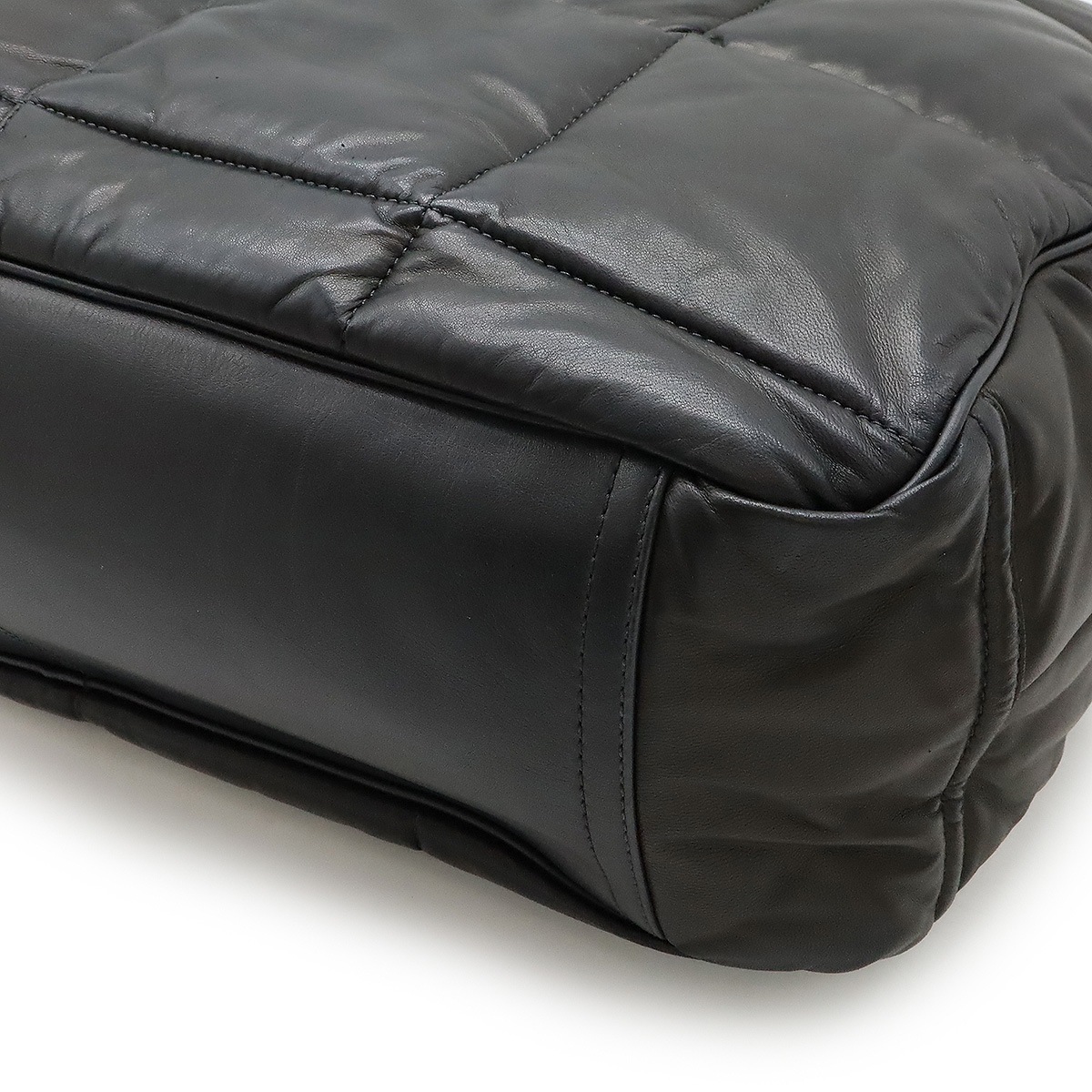 ボストンバッグ ラージバッグ トラベルバッグ 旅行カバン 2WAY ショルダーバッグ キルティング ナッパレザー ブラック 黒 7713