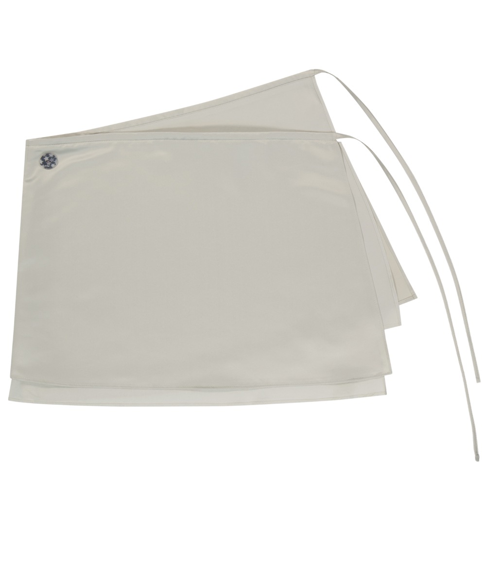 【COYSEIO】 038 SATIN WRAP SKIRT : SILVER
