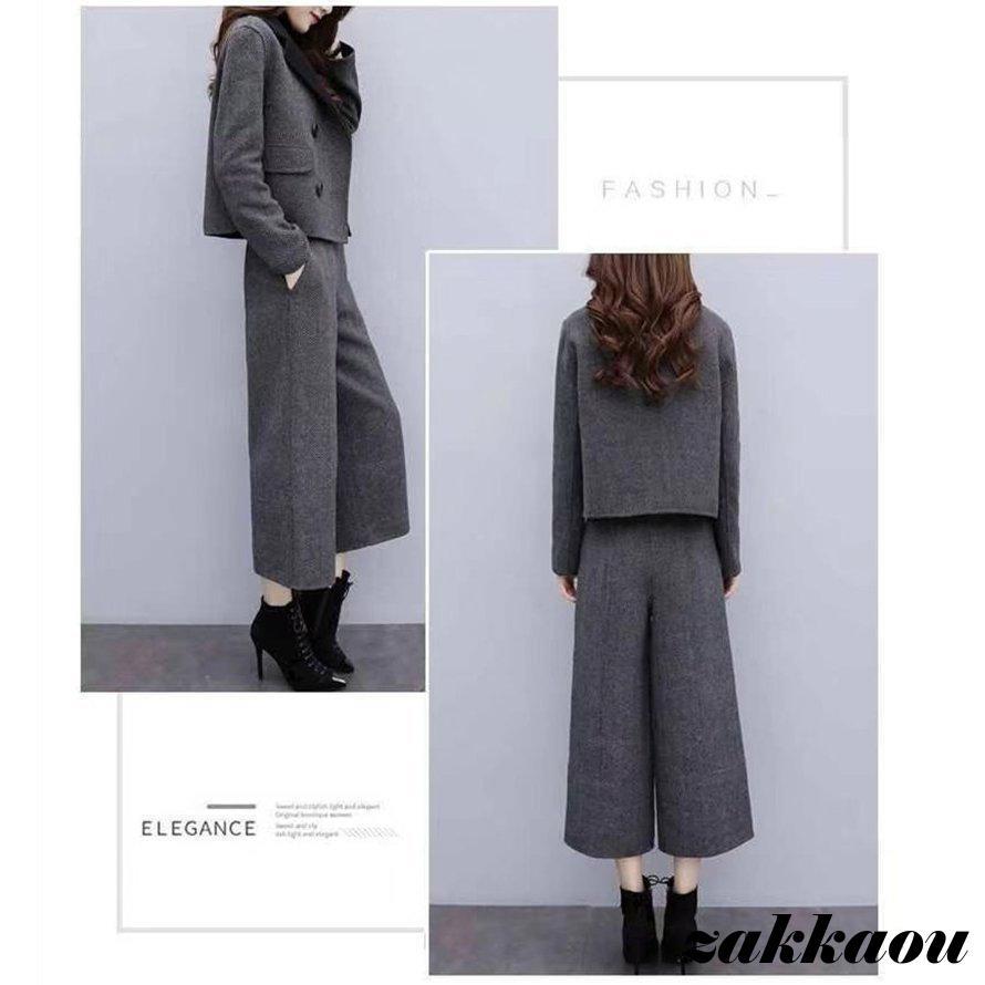 スーツパンツ レディース ワイドパンツ テーラード ジャケット 着痩せ フォーマル 通勤 OL おしゃれ 入学式 卒業式 母親 ママスーツ 30代 40代 50代