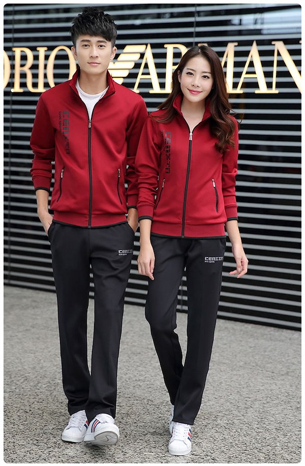 年末 カップル ペアルック セットアップ ランニングウェア 秋