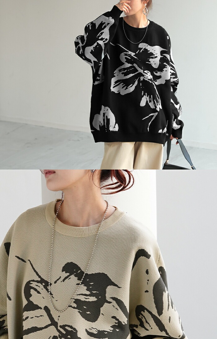 ニット 花柄 スポンジニット 体型カバーレディース プルオーバー セーター トレーナー トップス 軽い スポンジ 長袖 丸首 ライトニット レイヤード モチーフ チュニック お尻が隠れる ゆったり 長 ニット 花柄 スポンジニット 体型カバーレディース プルオーバー セーター トレーナー トップス 軽い スポンジ 長袖 丸首 ライトニット レイヤード モチーフ チュニック お尻が隠れる ゆったり 長