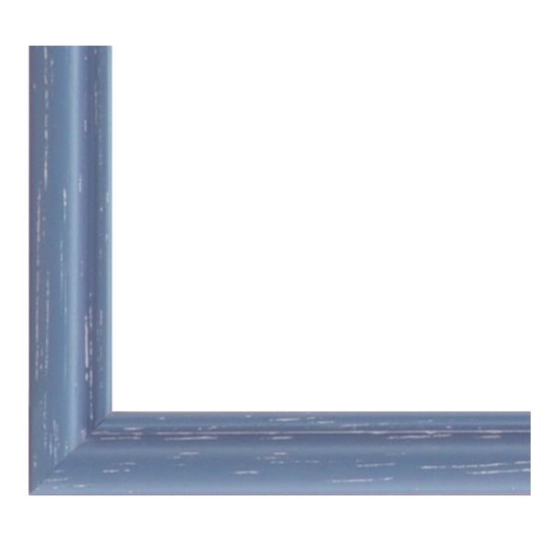 ナチュラル仕様 額縁/フレーム (横長型 400×250 ブルー) 吊金具付き 木製