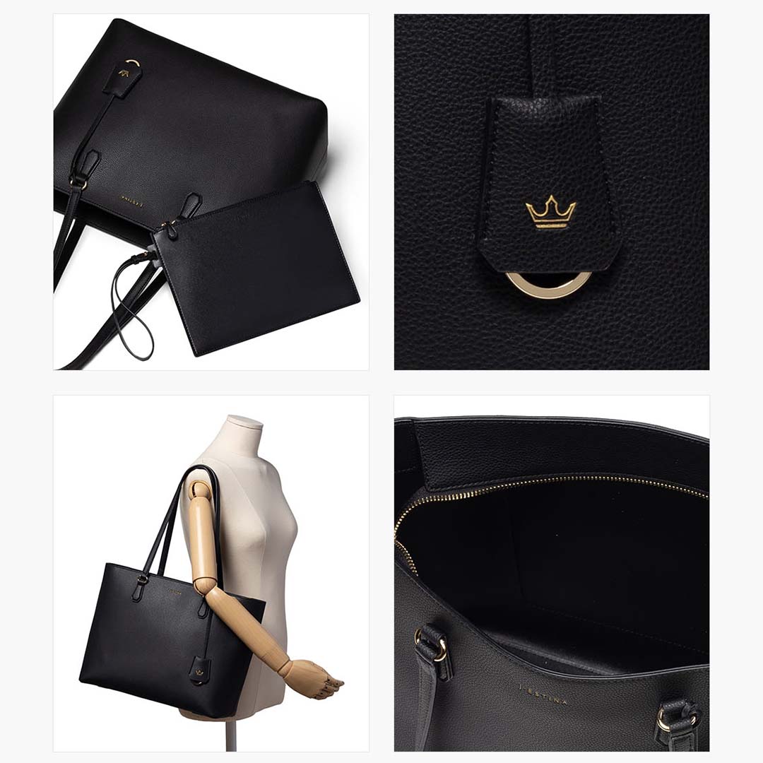 SARAH チャーム付きレザーワイドトートバッグ 韓国ドラマ 韓国ファッション レディース アクセサリー SARAH チャーム付きレザーワイドトートバッグ 韓国ドラマ 韓国ファッション レディース アクセサリー