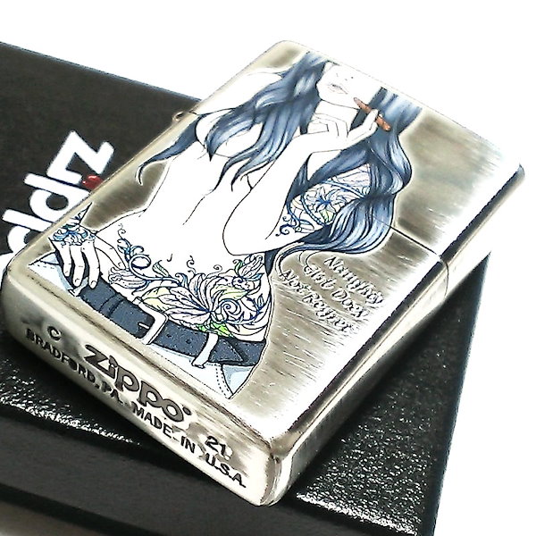 ZIPPO ライター 女性イラスト Zippo ジッポー セクシー 可愛い トランスレディー tica