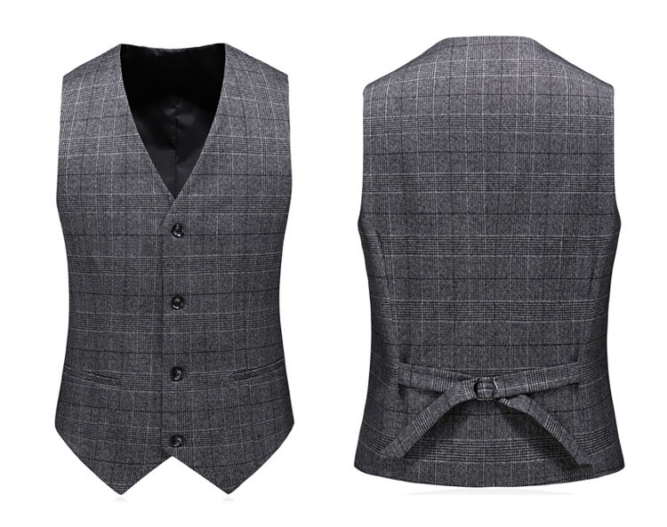 スリーピーススーツメンズ春夏春物チェック柄スーツメンズ スリーピーススーツメンズダブルスーツメンズチェックグレーベスト付き 入学式 スリーピーススーツ3ピーススーツ大きいサイズ 男性男の子 灰色大きい