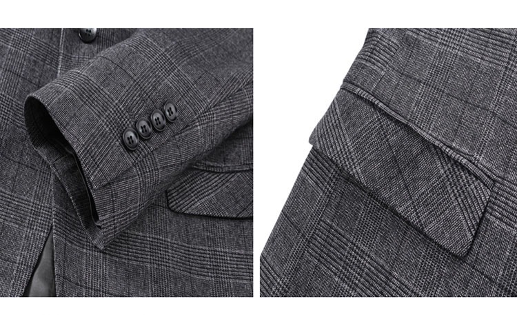 スリーピーススーツメンズ春夏春物チェック柄スーツメンズ スリーピーススーツメンズダブルスーツメンズチェックグレーベスト付き 入学式 スリーピーススーツ3ピーススーツ大きいサイズ 男性男の子 灰色大きい