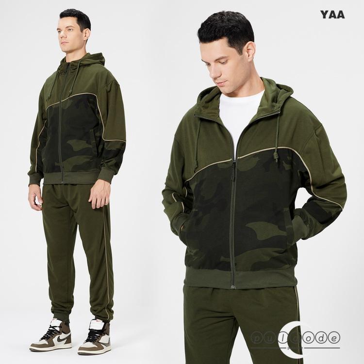 スウェット上下セット メンズ ジップパーカー+ジョガーパンツ スポーツウェア セットアップ スエット 迷彩 大きいサイズ 2024 秋