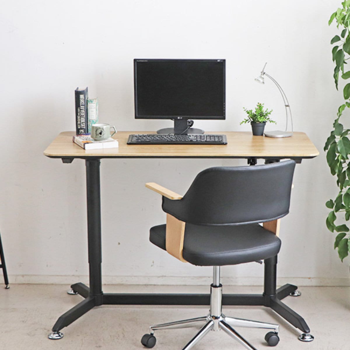 スタンディングデスク 幅120cm 高さ調節 ディアナ キャスター 昇降 デスク 机 立ち机 上下昇降式 テレワーク パソコン アジャスター キャスター付き 木目調