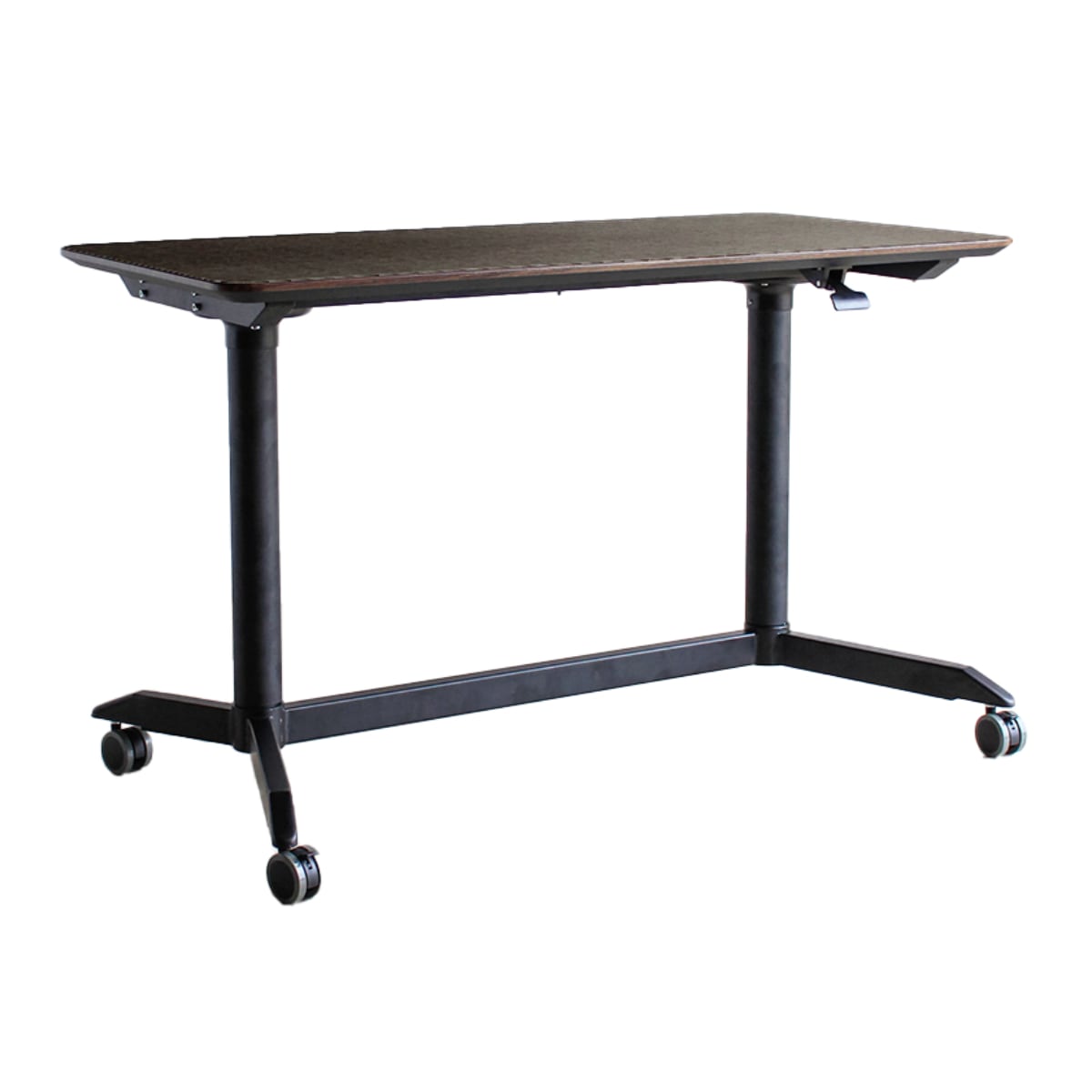 スタンディングデスク 幅120cm 高さ調節 ディアナ キャスター 昇降 デスク 机 立ち机 上下昇降式 テレワーク パソコン アジャスター キャスター付き 木目調