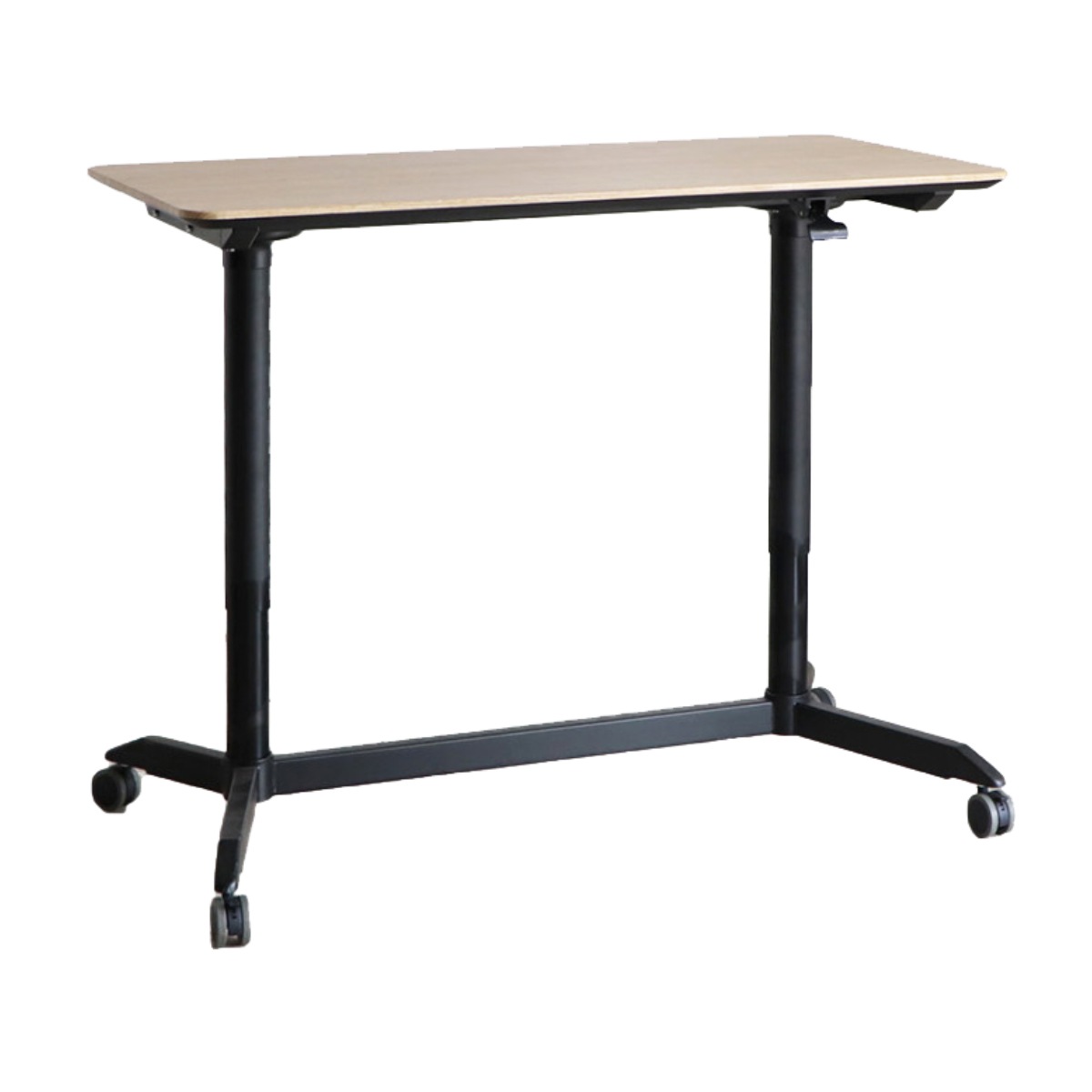 スタンディングデスク 幅120cm 高さ調節 ディアナ キャスター 昇降 デスク 机 立ち机 上下昇降式 テレワーク パソコン アジャスター キャスター付き 木目調