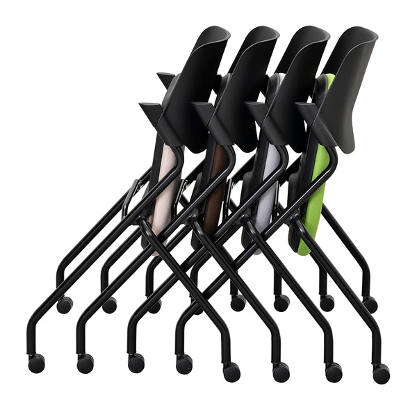 オフィスチェア 4脚セット 座面高47.5cm キャスターチェア 折りたたみ 収納 平行 法人限定 オフィスチェア 4脚セット 座面高47.5cm キャスターチェア 折りたたみ 収納 平行 法人限定