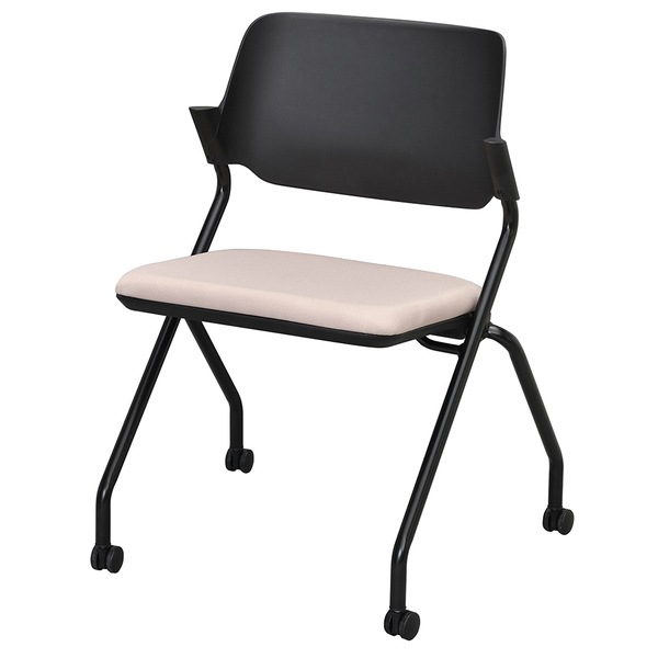 オフィスチェア 4脚セット 座面高47.5cm キャスターチェア 折りたたみ 収納 平行 法人限定 オフィスチェア 4脚セット 座面高47.5cm キャスターチェア 折りたたみ 収納 平行 法人限定