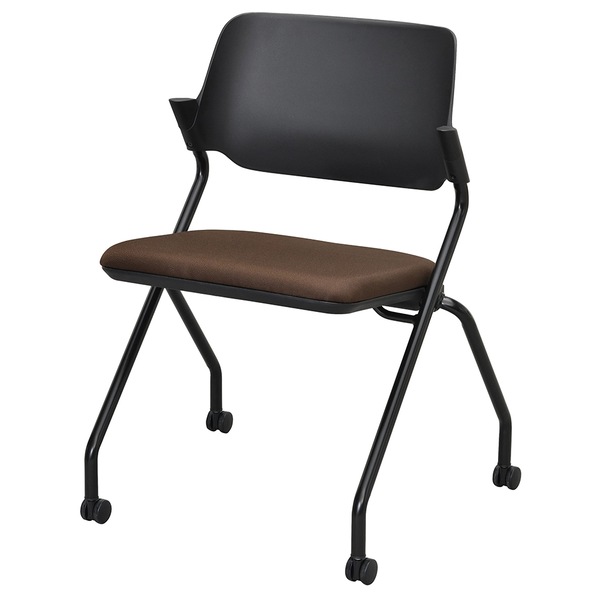 オフィスチェア 4脚セット 座面高47.5cm キャスターチェア 折りたたみ 収納 平行 法人限定 オフィスチェア 4脚セット 座面高47.5cm キャスターチェア 折りたたみ 収納 平行 法人限定