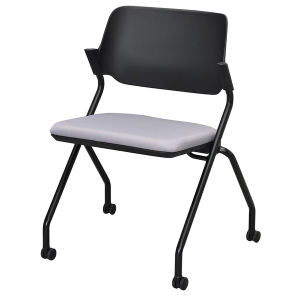 オフィスチェア 4脚セット 座面高47.5cm キャスターチェア 折りたたみ 収納 平行 法人限定 オフィスチェア 4脚セット 座面高47.5cm キャスターチェア 折りたたみ 収納 平行 法人限定